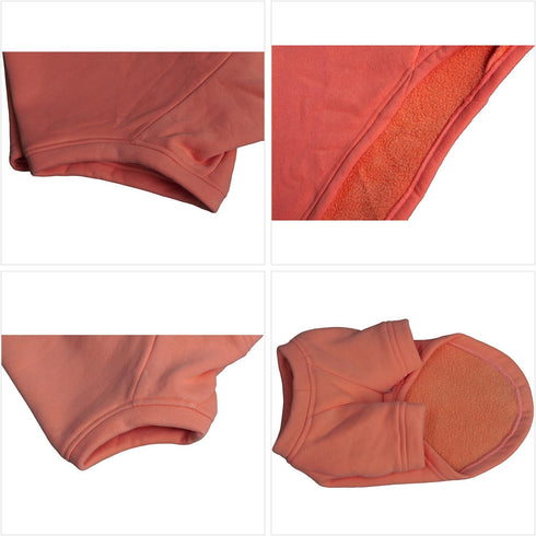 Lovelonglong Dog Sweatshirt and Pullover for Small to Large Dogs - Cold Weather Protection in Lobster-Pink XL