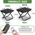 Phamouu 220lbs Camping Stool Pocket Chair, Lightweight Portable Stool with Shoulder Strap, Capacity for Adults Outdoor