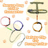5 Pcs Adjustable Reflective Nylon Dog Collar Clips, Metal Double Ended Backup Clasp for Dog Harness (Bright Color)