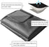Ameritex Reversible Pet Bed Blanket, 100% Waterproof Velvet, Super Soft for Sofa and Bed, 68x82 Inches, Light Grey+Grey