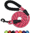 5/6 FT Strong Dog Leash for Pets, Highly Reflective Rope, Soft Padded Handle, 360-Degree Rotating Metal Buckle, 5ft