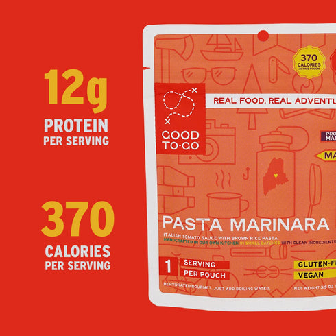 Backpacking Backpacking GOOD TO-GO Pasta Marinara (Single Serving) |Camping & Food | Just Add Water Meals | Good To-Go