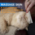 Stainless Steel Pet Shedding Comb - Grooming Comb with Different Spaced Rounded Teeth, Wide Trimmer Comb (Silver)