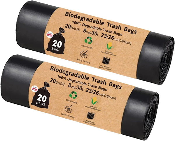TL-JIYPU Compostable Camping Toilet Bags - 40 Count, 8 Gallon, 30 Liter, Portable