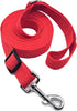 Adjustable Nylon Dog Leash, 6FT/10 FT Long for Small Medium Large Dogs - Red