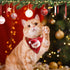 Christmas Dog Bandanas, Adjustable Pet Christmas Triangle Scarf Stylish Breathable Dog Bib with Buckle Design for Fall