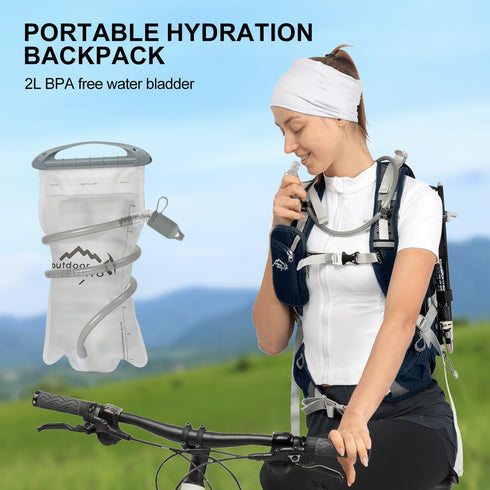 Hydration Pack 20L Hydration Backpack Hiking Internal Frame Backpacks with 2L Hydration Water Bladder and Rain Cover