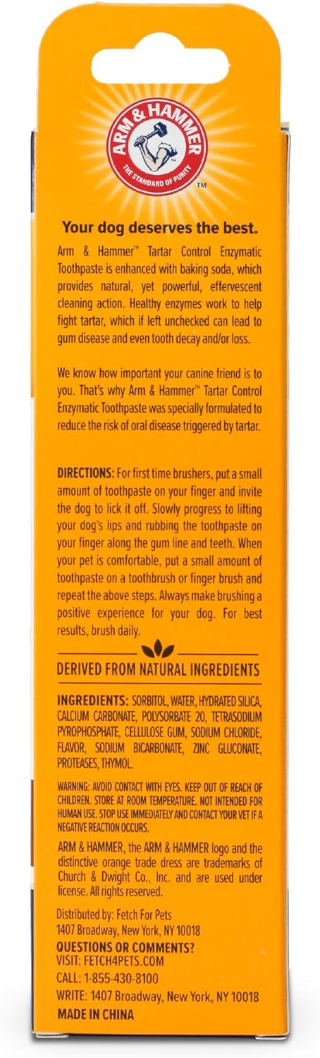 Hammer 2.5 (Pack 1) Arm & for Pets Tartar Control Enzymatic Toothpaste for Dogs Reduces Plaque & Tartar Buildup Safe