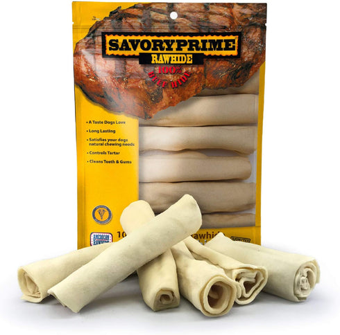 Savory Prime 990 White Supreme Retriever Roll Dog Treats, 6 Pack