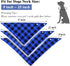 Christmas Plaid Dog Bandana with Button - Fall Dual Layer Scarf Soft Cotton Triangle Bib for Small Medium Large Dogs