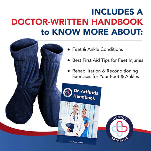 Dr. Arthritis Doctor Developed Heated Booties Foot Warmers for Women Men,Feet Foot Warmer Booties and Handbook Ankle