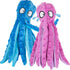 2 Pack Squeaky Dog Toys, Interactive Octopus Plush Stuffless Crinkle Pet Toys for Small, Medium, Large Dogs Teething