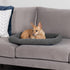 Furhaven Dog Bed for Small Dogs & Indoor Cats, 100% Washable Sherpa Fleece Bolster Crate Pad - Gray, Small