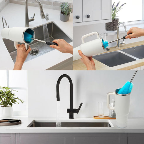 4 Pack Set, 3 1 Bottle Cleaner Including Long Water Bottle Clean, Straw Clean and in Multi Functions Clean, Suitable