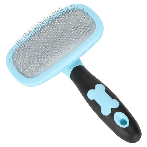 Pet Hair Comb, 360° Rotation Deshedding Slicker Brush for Cat Dog Cleaning (Blue)