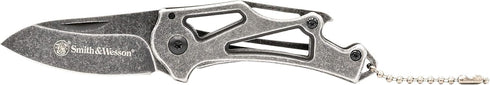 Smith & Wesson Search and Rescue Fixed Blade Knife, 11in High Carbon S.S., 6in Serrated Drop Blade, Rubberized Handle