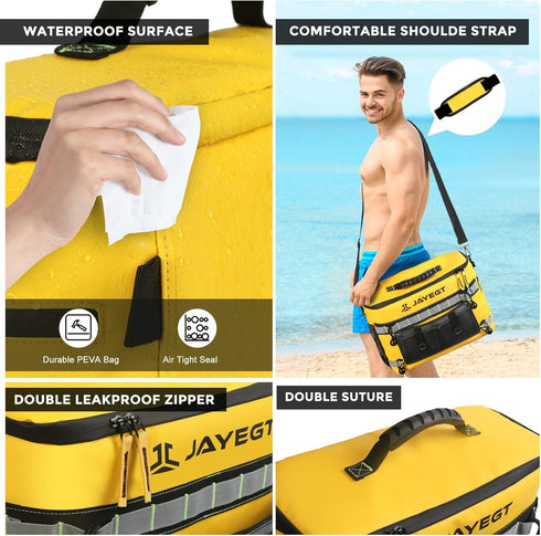 Kayak Cooler Behind Seat, Waterproof Bag Compatible with Lawn-Chair Seat, Portable Ice Chest for Fishing, Beach, Travel