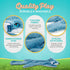 Chesk 5 Pack Squeaky & Crinkle Dog Toys - No Stuffing Plush Chews for Small Medium Large Breed Chewers