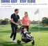 JOXPRING 12 5 Setup, Golf Stroller Attachment Universal Golf Club Holder for Strollers, Acacia Wood, Slots, Ball