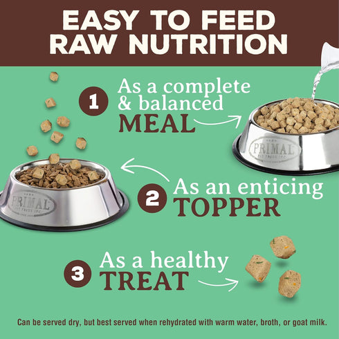 Primal Freeze Dried Dog Food Pronto, Chicken, 16 oz, Complete & Balanced Meal, Premium Raw Dog Food
