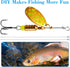 Apojgitn 100PCS Fishing Wire Spinner, Stainless Steel Lure Making Supplies Kit for Hanging Fishing Spinners Rigs