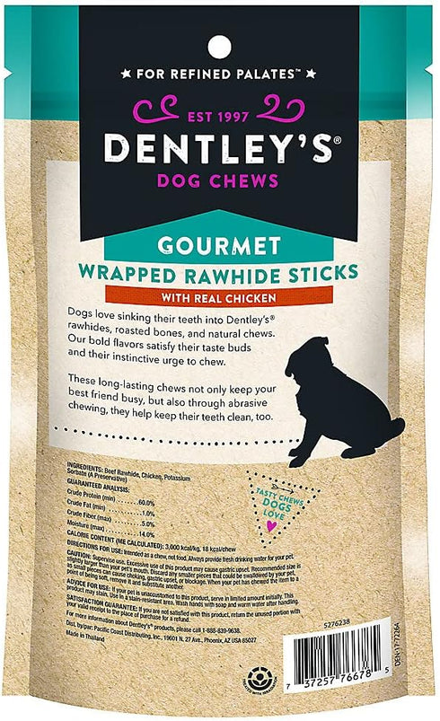 DENTLEY'S Rawhide Twists Small Dog Treat, Chicken Flavor (Small)