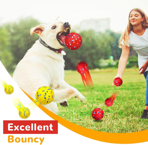 2 Pack Dog Balls, Upgraded Indestructible Toys for Aggressive Chewers, Tough Bouncy Tennis Balls for Large Breeds