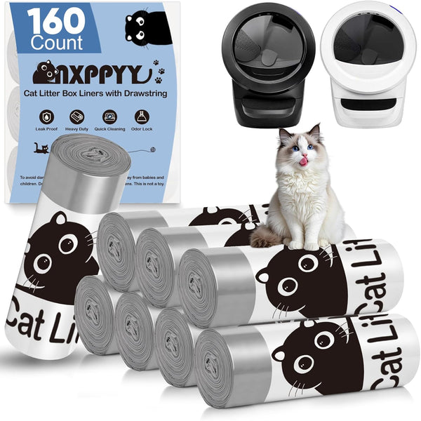 NXPPYY 160 Count Cat Litter Box Liners for Litter Box Robot 4/5, Cat
