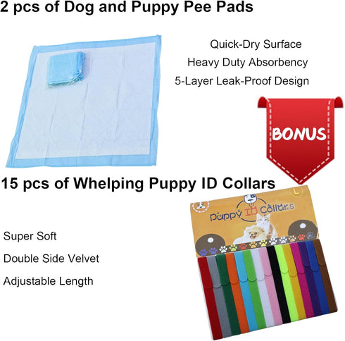 Artilife Dog Whelping Box, 32" Dia. x 12" H Grey Whelping Pen for Puppies and Birthing Supplies.