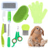 VCZONE 8 Pcs Small Animal Grooming Kit, Pink with Pet Nail Clipper