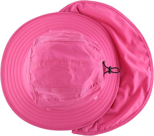 Home Prefer Boys UPF 50+ Sun Hat with Neck Flap Summer Beach Safari Hat