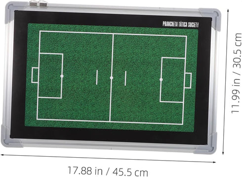 VALICLUD Soccer Coaching Board Aluminum Alloy Football Whiteboard Magnetic Dry Erase Portable Sports Match Planning