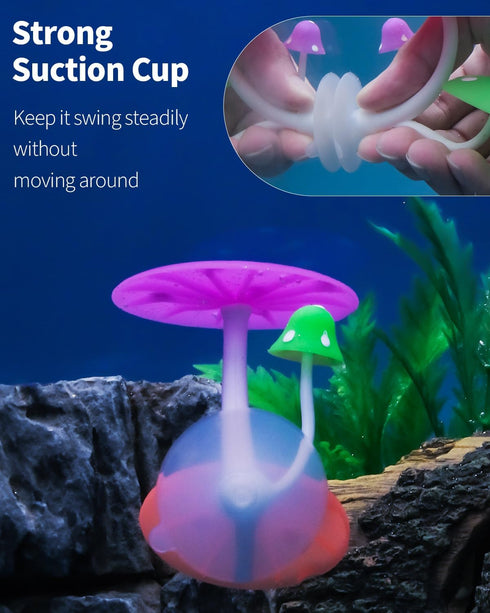 Uniclife Betta Mushroom Hammock - Soft Aquarium Rest Bed with Suction Cup, 2 Pack
