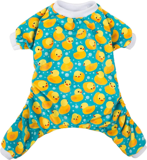 CuteBone Dog Christmas Pajamas, Puppy Onesies for Small Dogs, Soft Pjs Coat Cat Apparel, Comfy Doggie Bodysuit