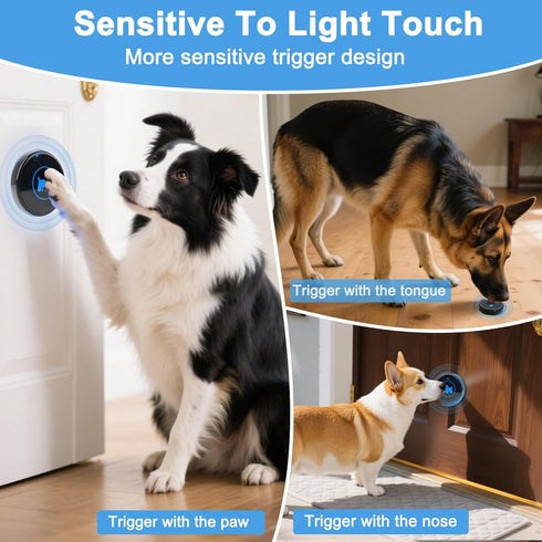 Cangecit (2026 1000Feet 55 5 Modes(2 Dog Door Bell Enhanced Touch), Wireless Dog Doorbells for Potty Training Dog Bells
