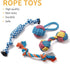 Toozey 7 Pack Small Dog Toys - Puppy Teething Toys - Durable Ropes and Cute Calf Squeaky Dog Toys