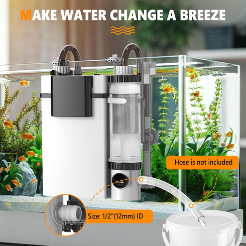 5-30 Skimmer 3 132 hygger Quiet Hang On Back Aquarium Filter Gallon Small Fish Tank Canister Filter with Surface Spray