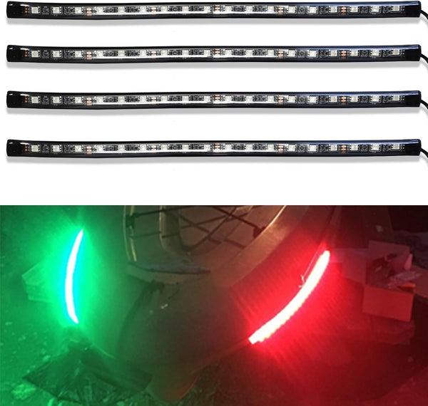 UNXMRFF Navigation Lights for Boats LED Red and Green Bow Lights for Night Fishing
