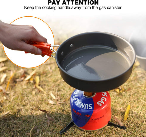 REDCAMP 11/12/17/22 PCS Camping Cookware Mess Kit, 800ml (28oz) Backpacking Pot+Pan Set