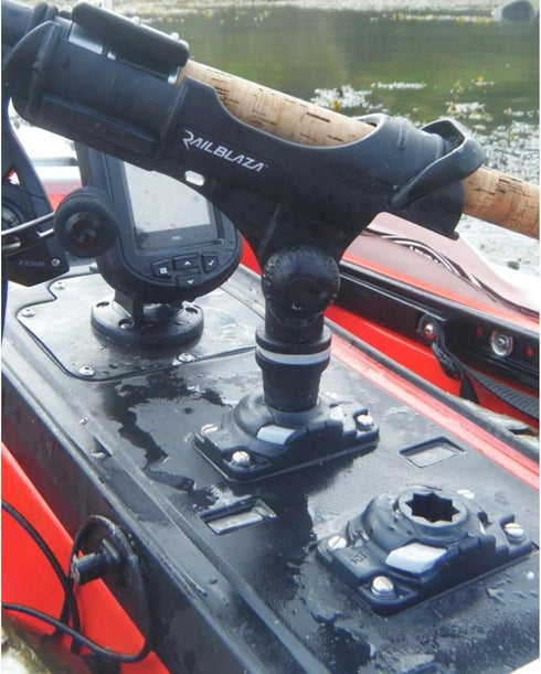 RAILBLAZA Kayak StarPort HD Rectangular Mount Base, Compatible with Many Accessories for Fishing & Hunting Outdoors.