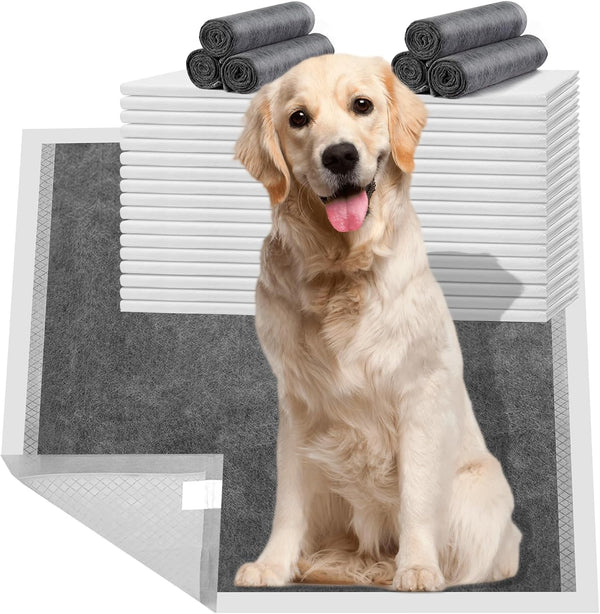 Charcoal Dog Pee Pads Extra Large 28" x 34", Puppy Pee Pads