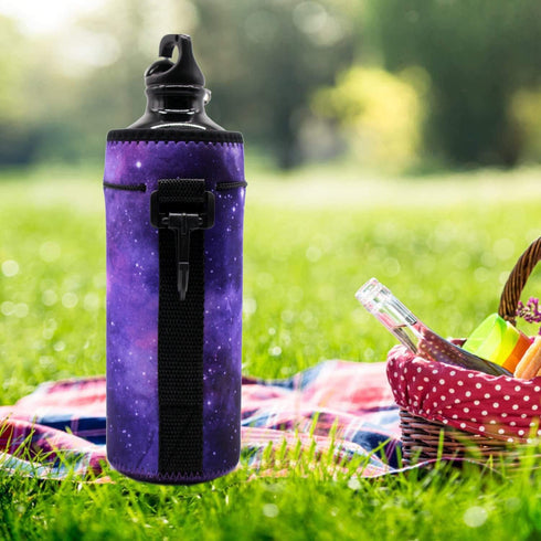 Wanty Neoprene 20 Oz Insulated Water Drink Bottle Cooler Carrier Cover Sleeve for Climbing, Cycling, Running (Purple