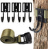 Tree Stand Gear Hanger, Comes with 3 Strong and Durable Double Tree Hooks for Hunting, Sturdy Thick Tie Down Straps,