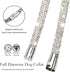 Elegance Full Diamond Dog Collar: Dazzling Soft Necklace with Magnetic Clasp for Medium Large Dogs, 20 inch