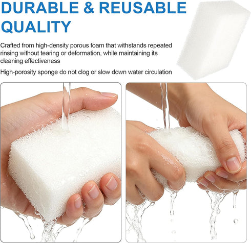 Adabuing 70/Fluval 70 40-70 6 Pack Aquarium Replacement Filter Sponge Media Pads, Foam Insert Compatible with AquaClear