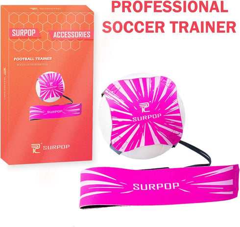 Soccer/Volleyball/Rugby Trainer, Football Kick Throw Solo Practice Training Aid, Adjustable Waist Belt