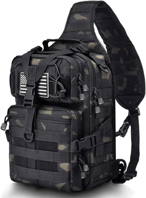 HAOMUK Tactical Sling Bag Pack Military Rover Shoulder Sling Backpack EDC Molle