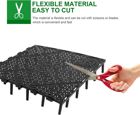 Baluue Fish Tank Bottom Filter - 20pcs PVC Filter Plate Splicing Aquarium Divider Bottom Grid (Black)