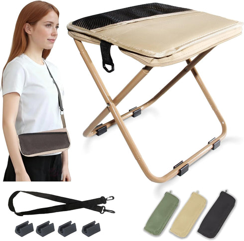 COMELY Portable Folding Chair for Outdoors: Heavy Duty Camping Stool for Adults,