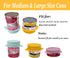 3 Pack Silicone Stretch Lids for Dog Cat Food Cans, Reusable Universal Size Covers for Medium and Large Cans